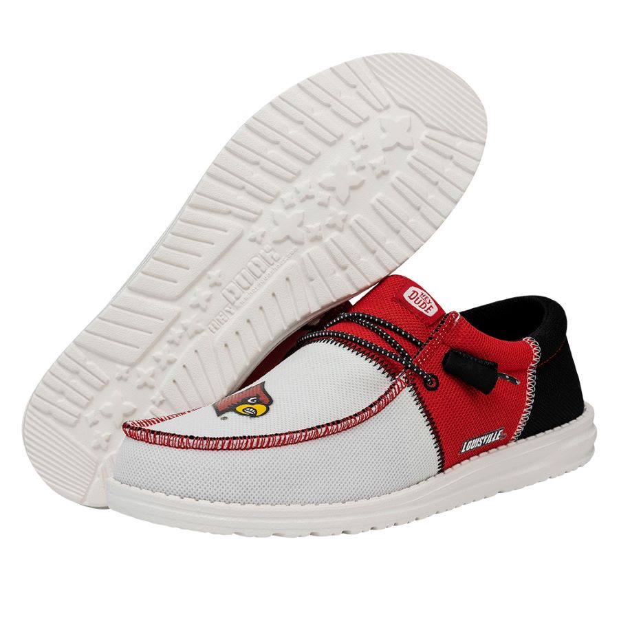 Men-s Wally Tri Louisville Cardinals - Louisville Red/Black - Image 4