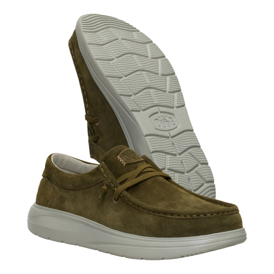 Wally Comf Suede - Dark Olive/Stone Grey - Image 3