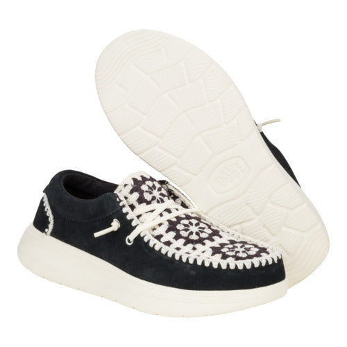 Wendy Comf Suede Crochet ÿ Black/Multi - Image 4