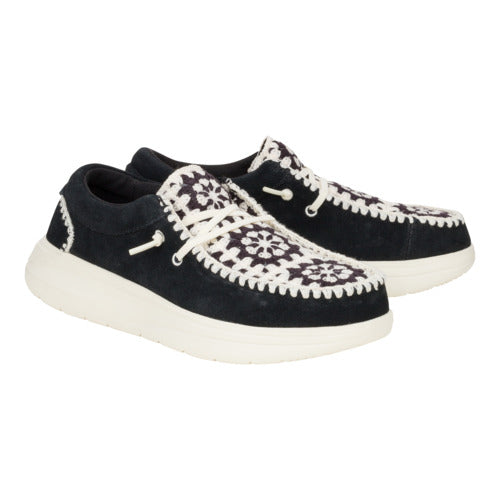 Wendy Comf Suede Crochet ÿ Black/Multi - Image 3
