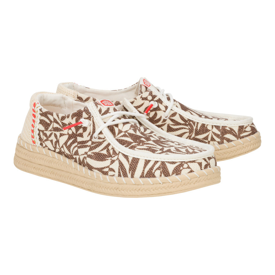 Wendy Espadrille Retro Palm ÿ Downtown Brown/Egret - Image 2