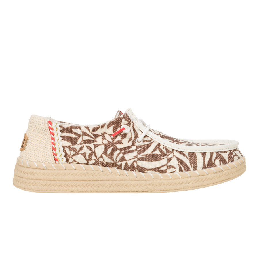Wendy Espadrille Retro Palm ÿ Downtown Brown/Egret - Image 8