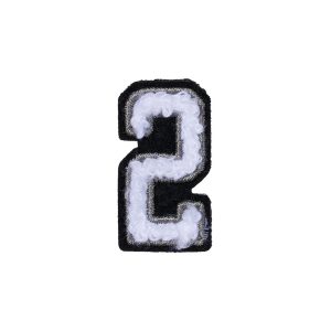 Number 2 Patch ÿ 2 Black/White