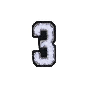 Number 3 Patch ÿ 3 Black/White