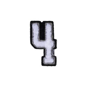 Number 4 Patch ÿ 4 Black/White
