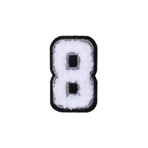 Number 8 Patch ÿ 8 Black/White