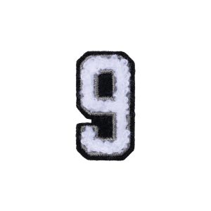 Number 9 Patch ÿ 9 Black/White