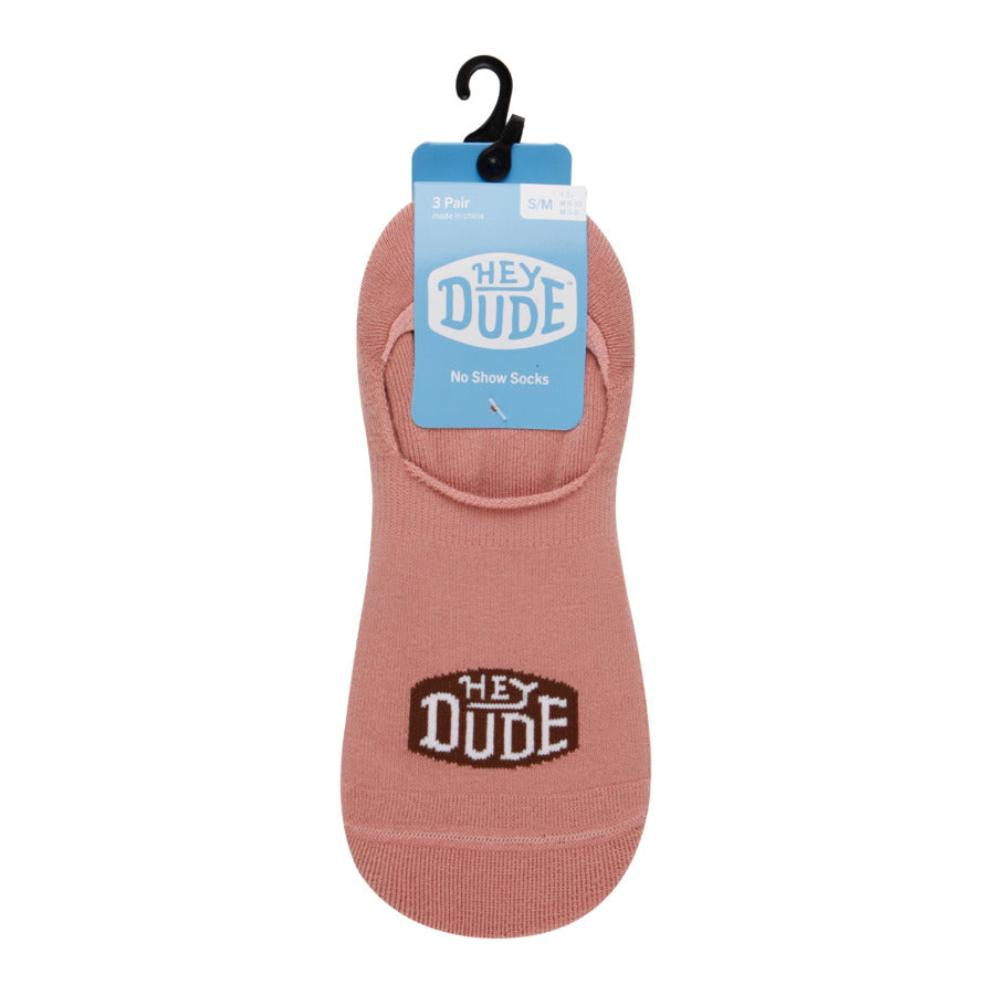HEYDUDE No Show Sock 3 Pack ÿ Ash - Image 3