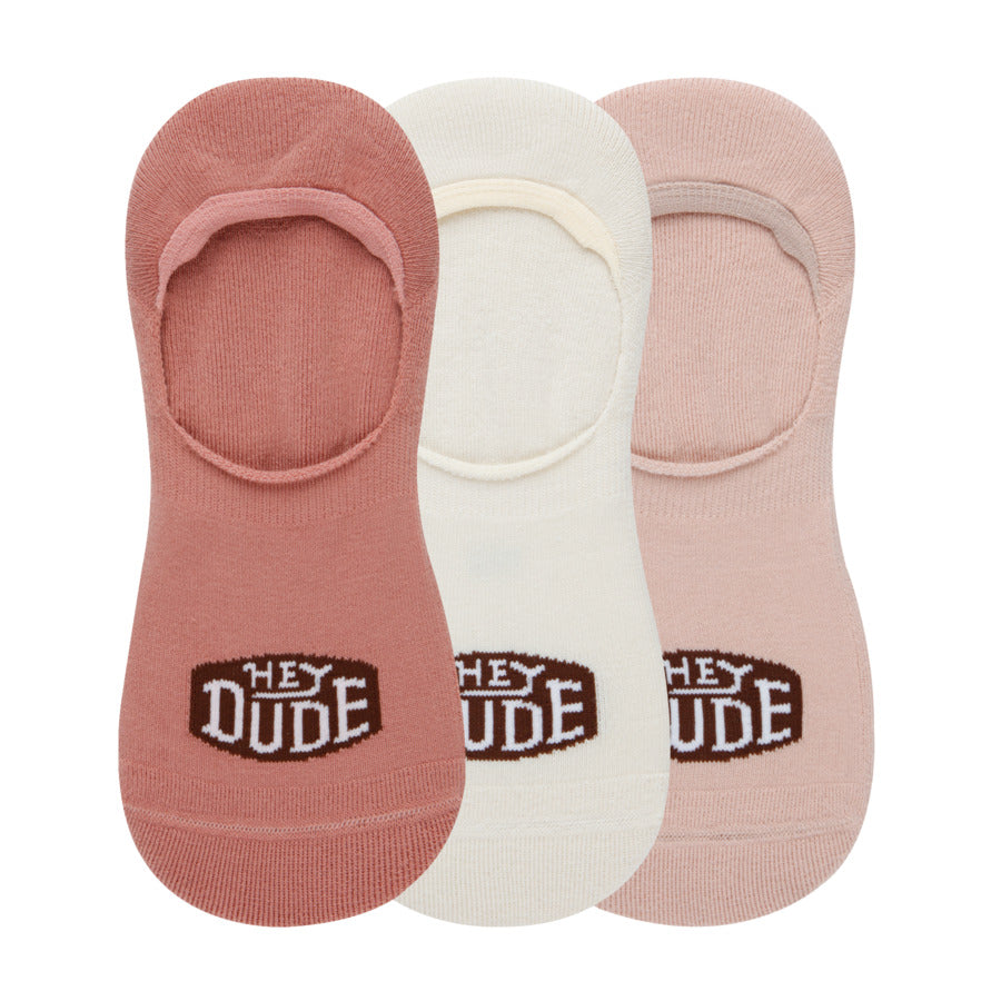 HEYDUDE No Show Sock 3 Pack ÿ Ash