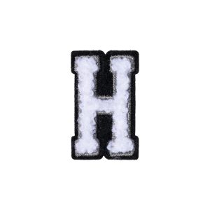 Letter H Patch ÿ H Black/White