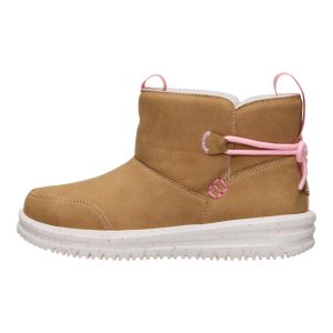 Camden Bow Boot Youth Cozy ÿ Chestnut