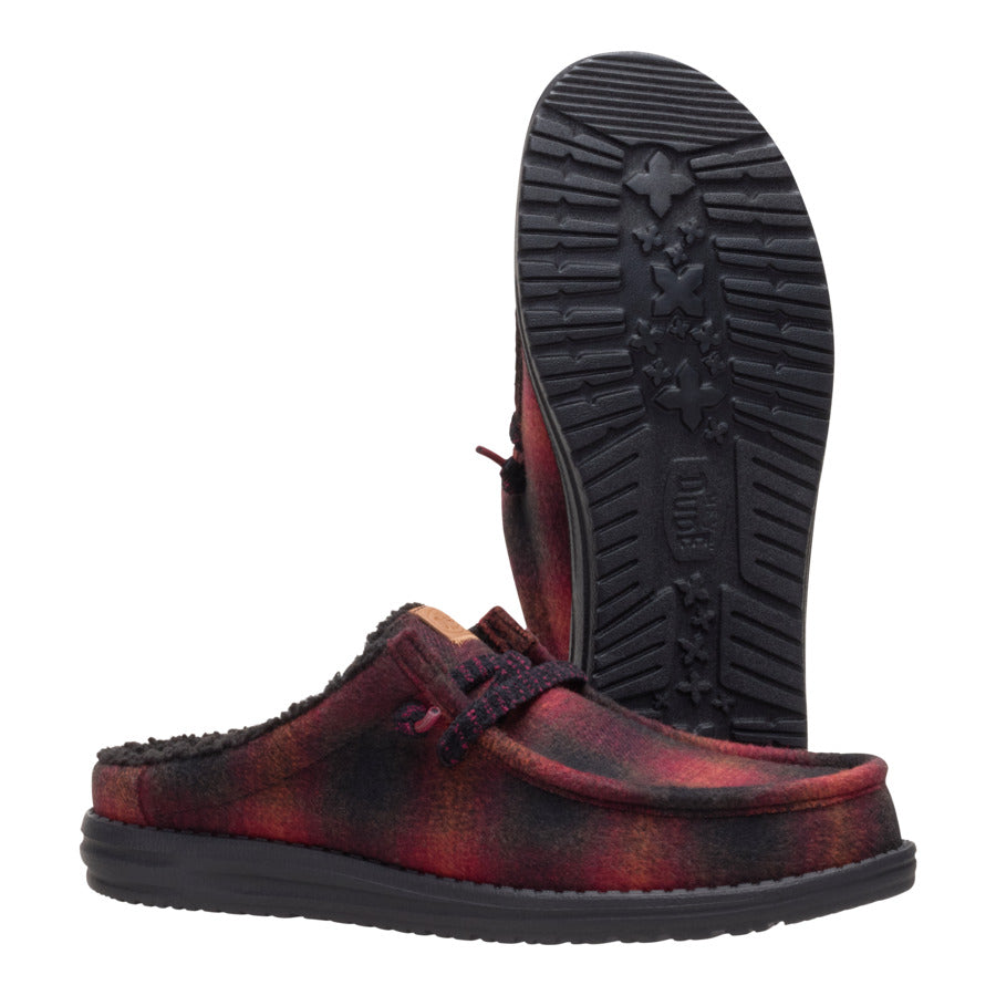 Wally Slip Cozy Plaid - Red Plaid/Black - Image 3