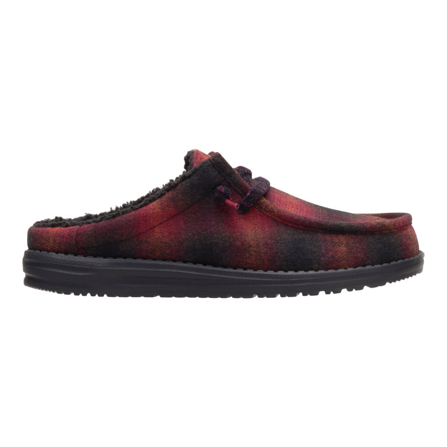 Wally Slip Cozy Plaid - Red Plaid/Black - Image 8