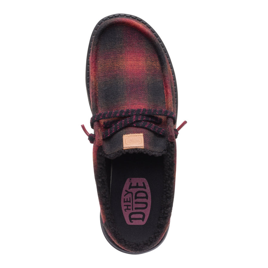Wally Slip Cozy Plaid - Red Plaid/Black - Image 6