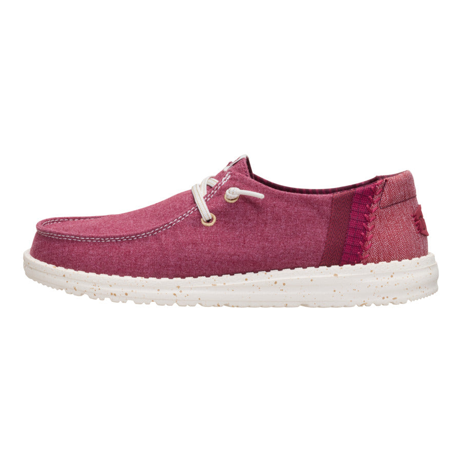 Wendy Break Brushed Linen ÿ Burgundy