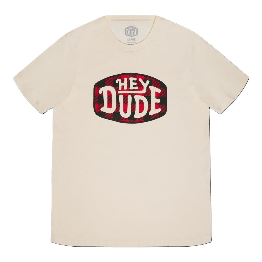 HEYDUDE Plaid Buckle Tee ÿ Natural