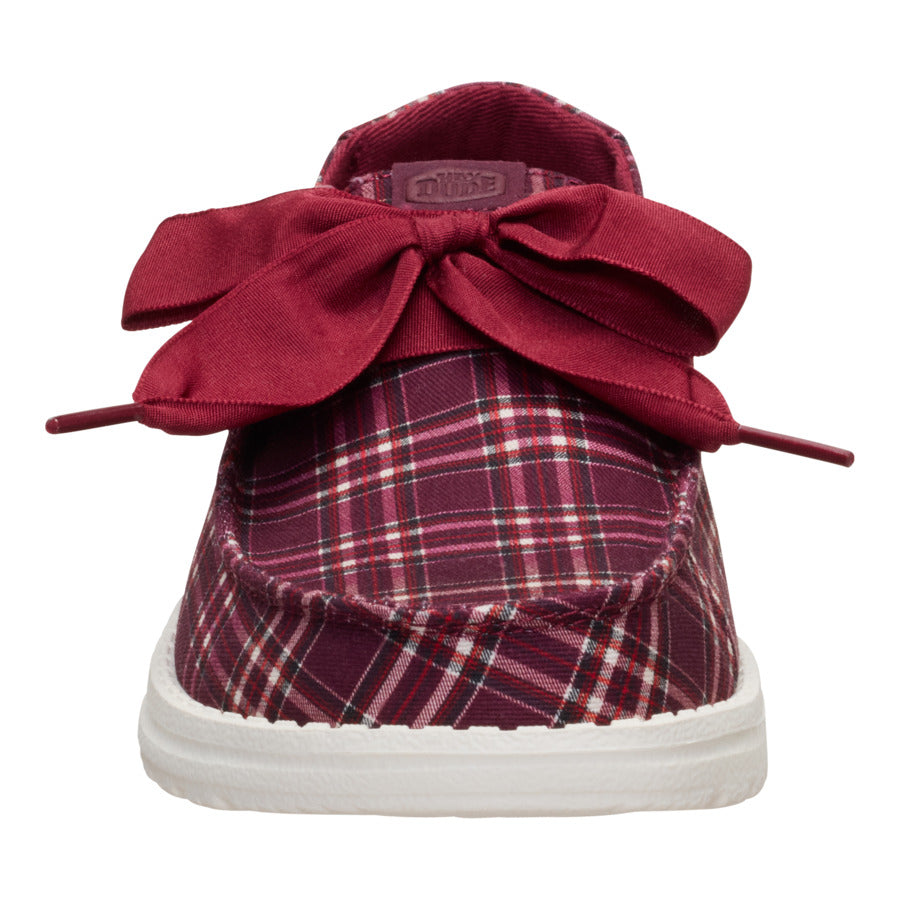 Wendy Holiday Bow ÿ Red Plaid/Burgundy - Image 4